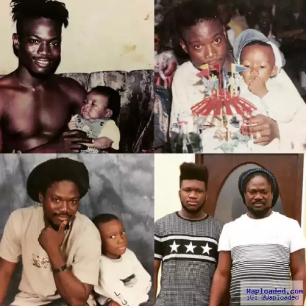 Daddy Showkey shares photos of his son..all grown up